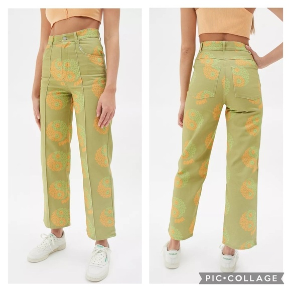 Lisa Says Gah Denim - Lisa Says Gah Urban Outfitter Exclusive Printed High Rise Wide Leg Robyn Jean 25